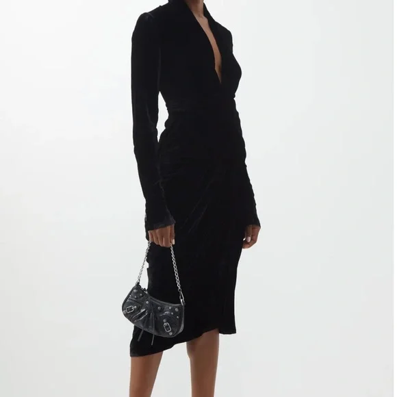 Rick Owens | Dresses | Rick Owens Black Velvet Abido Dress | Poshmark